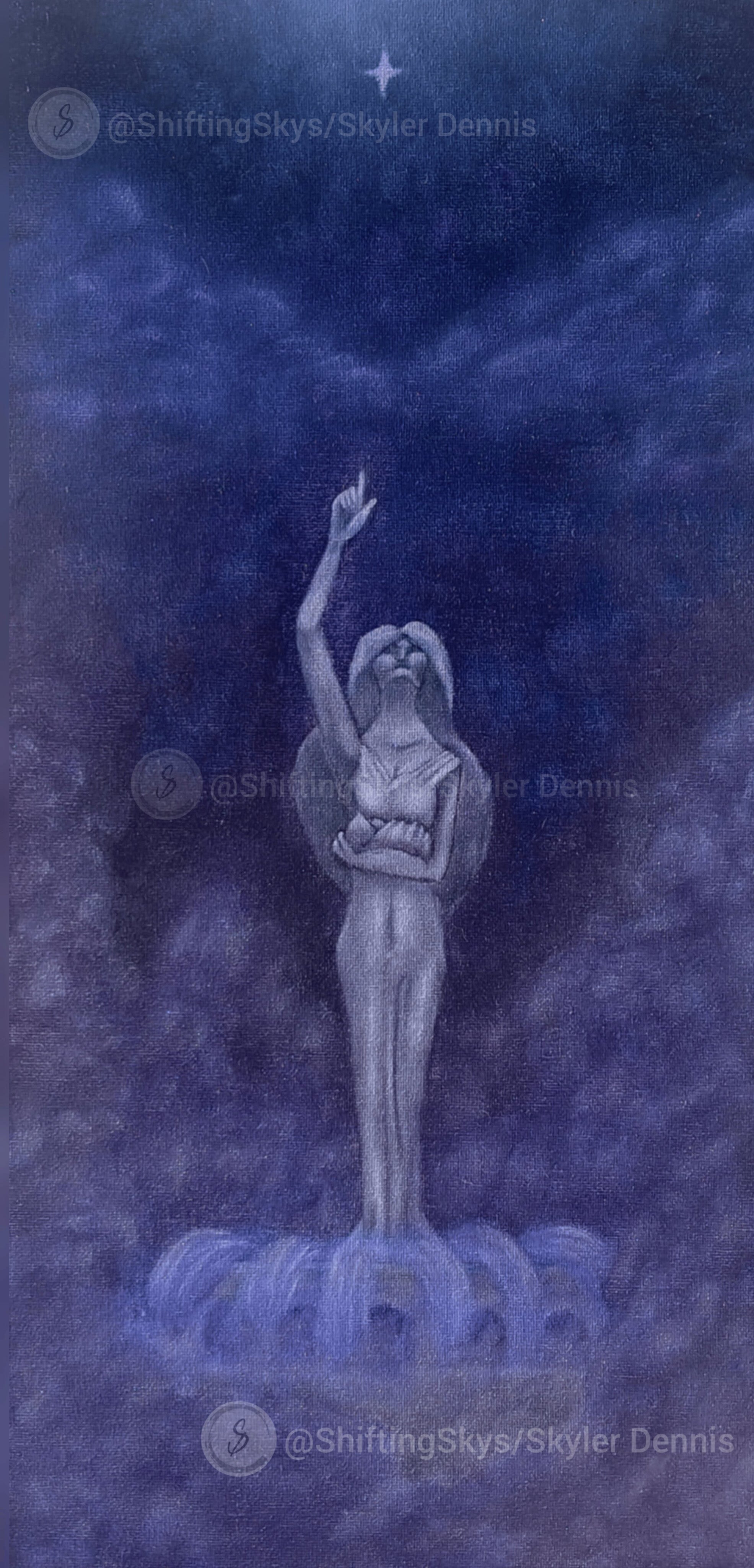 "Embrace of the Mother Divine" Original Oil Painting