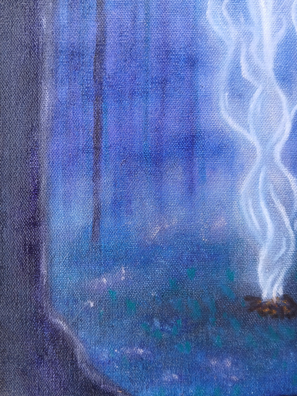 "Silfr Forboði (Silver Omen)" Original Oil Painting